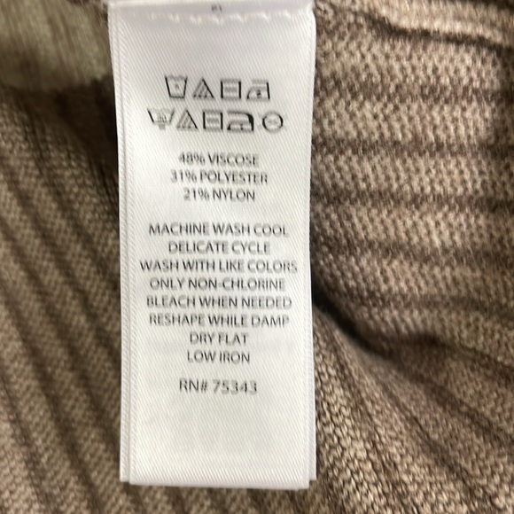 Rachel Zoe striped mock turtleneck sweater large - Picture 8 of 8